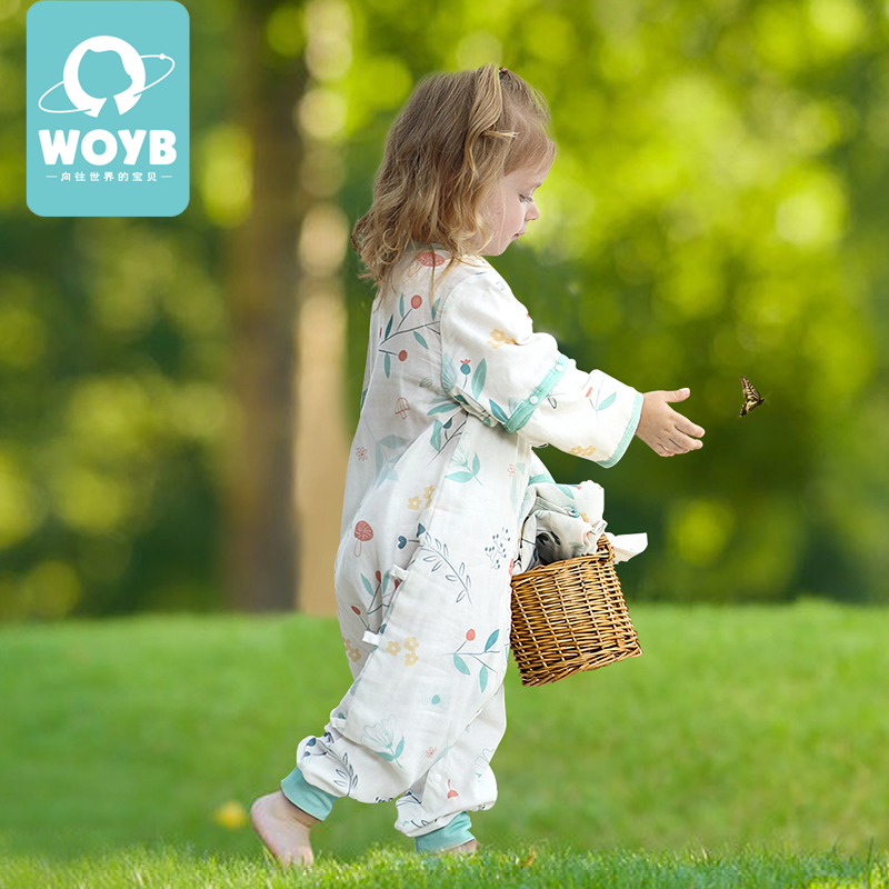 woyb baby sleeping bag 2021 spring and summer new spring and autumn four seasons universal baby leg sleeping bag children anti-kick quilt