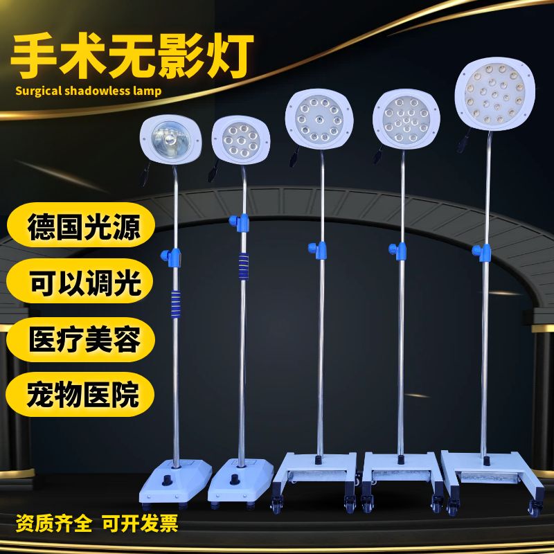 Led Surgical Shadowless Lamp, Vertical Floor-Standing Surgical Lamp, Mobile Oral Single-Hole Gynecological Lighting Lamp, Medical Examination Lamp