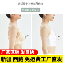 Xinjiang Tibetan zipper les handsome t corset underwear for women with big breasts showing small breast reduction students super flat sports tight