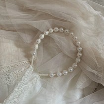 Hairband streamers Lace Super fairy Retro French court style Hong Kong style Japanese pearl ribbon fairy Forest students