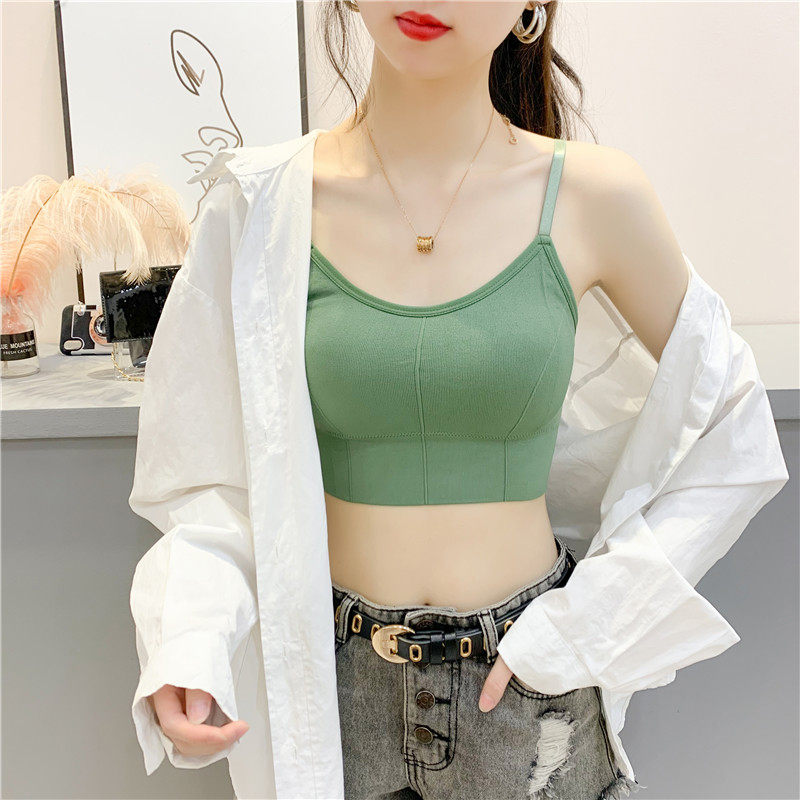 Dianfen Beauty Back Bra Sports Underwear women No steel ring small breasts to woo a thin one-piece type of vest-style obliterational style