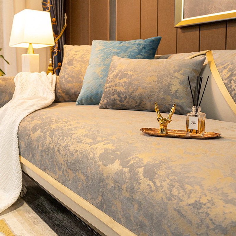 Light luxury sofa cushion 2021 new four seasons universal modern minimalist non-slip winter leather sofa cover cushion