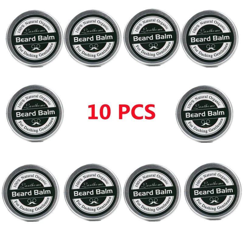10 10 Pcs Lot Men Natural Beard Oil Balm Moustache Wax for Styl