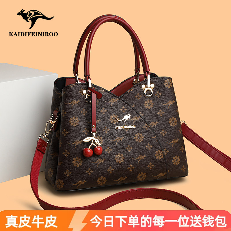 Сумки из кожи кенгуру, атмосферные сумки, новинка 2025 года, женские сумки для мам среднего возраста, универсальные сумки-мессенджеры на одно плечо