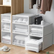 Plastic drawer containing box containing box Home wardrobe Shoe box transparent clothing socks containing drawer finishing box