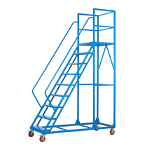 Warehouse tally ladder mobile platform ladder shelf attic staircase supermarket pickup climbing car injection molding machine feeding ladder