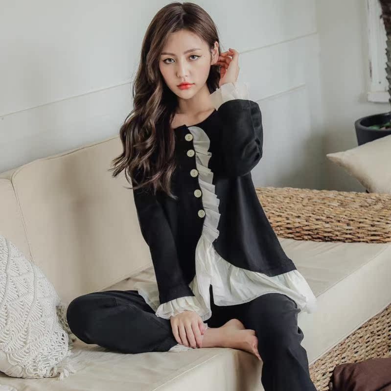 2021 Winter New Moon Subsuit Fall Postpartum Pure Cotton Pyjamas Spring Autumn Style Home Thin and Comfortable Loose