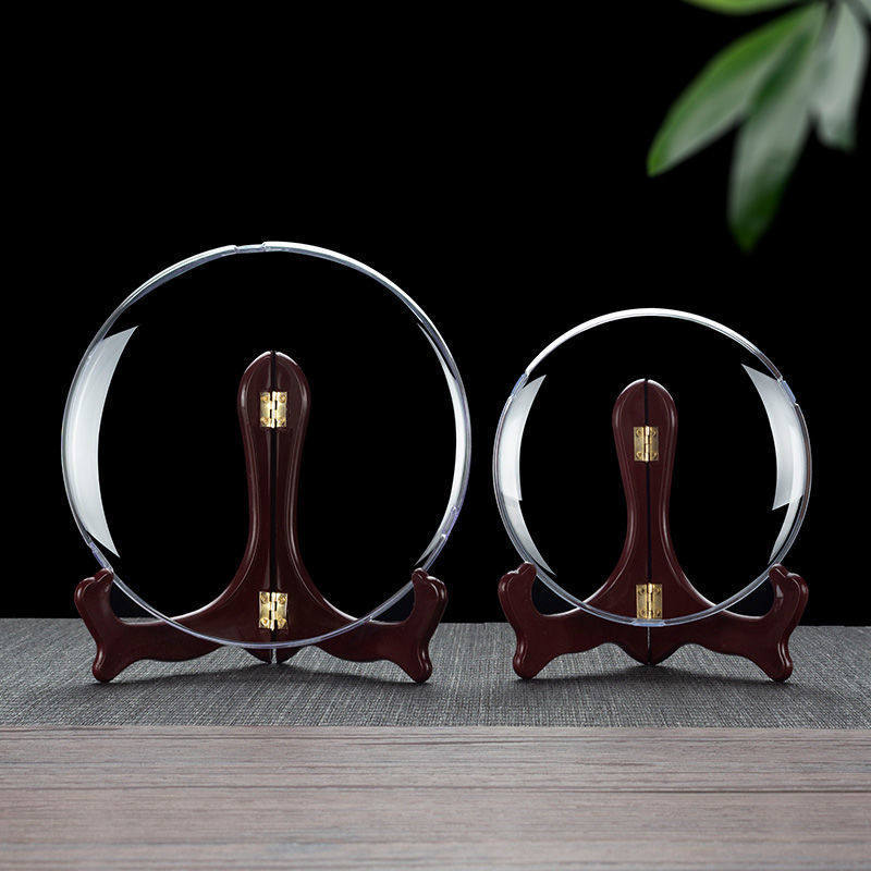 Pu-erh cake box transparent dust-proof tea placing display rack Home containing box solid wood tea Totea cake rack accessories-Taobao