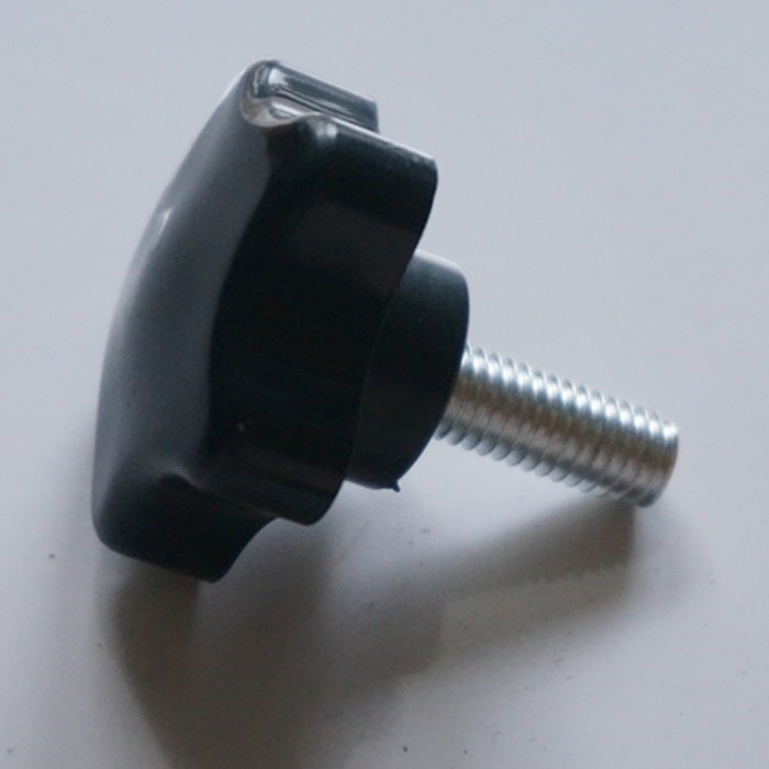Pentagonal flower type plastic handle adjustment hand screw lever handle national standard screw bolt M6M8M10