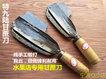 Hand forged special jiulu sugarcane Planer sugarcane paring knife pineapple peeler large commercial thickening