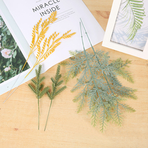 Simulation Plastic Pine Branches Wheat Ears Bouquet Diy Christmas Flower Rings Materials Home Decoration Atmosphere Pendulum photography props