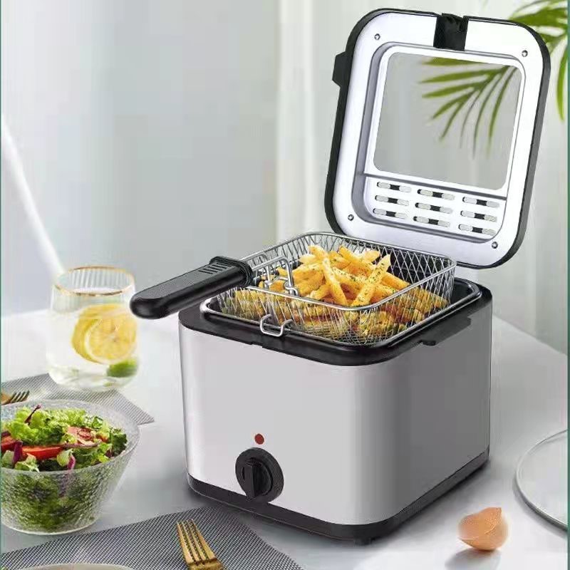One pot multi-purpose electric frying pot multifunctional household small frying oven mini small fuel-efficient fried chicken frying machine constant temperature