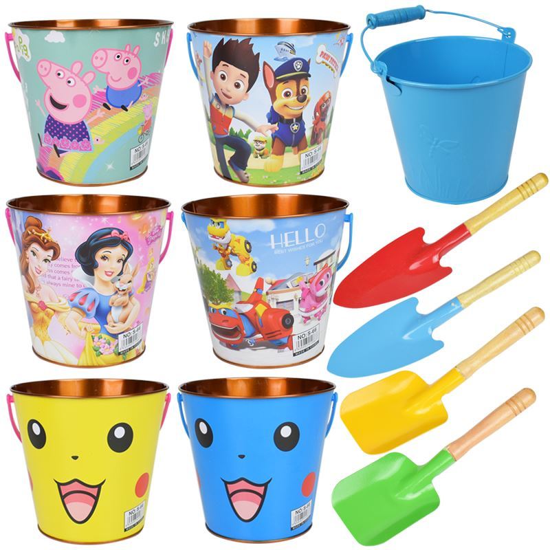  Beach toy shovel and barrel iron hatchway digging sand w boy girl indoor seaside girl children play sand