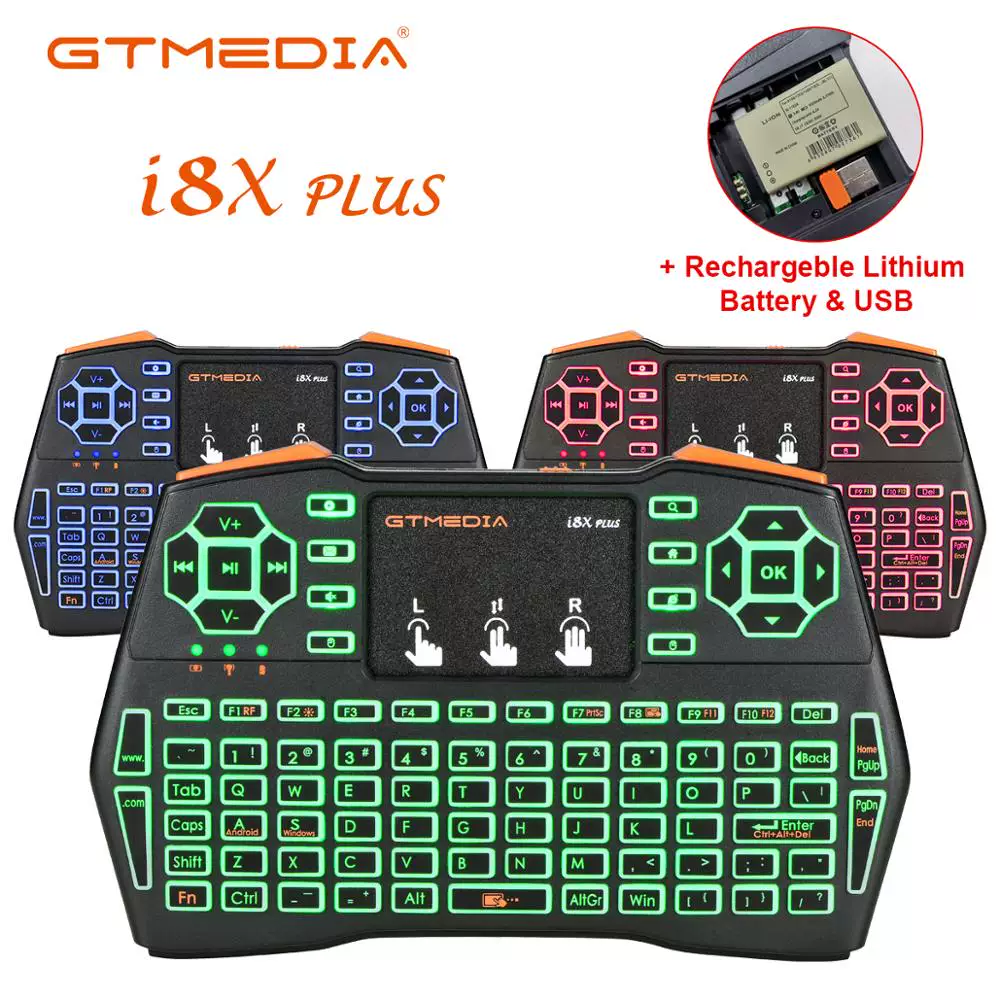 Горячий GTMEDIA I8X Plus wireless клавиатура 2.4G английский испанский