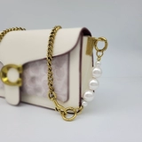 Цепь из жемчуга, сумка подмышку, ремешок для сумки, цепочка на цепочке, аксессуары