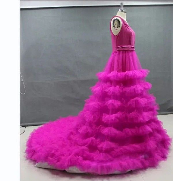Tulle Robe Maternity Dress for Photoshoot 6