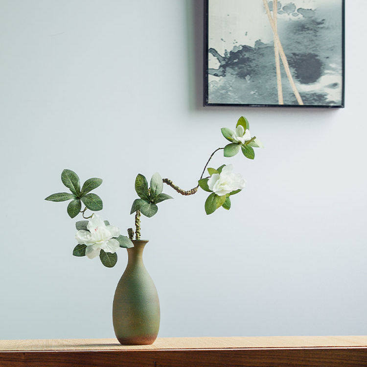 Vase light luxury high-end atmosphere New Chinese classical ceramic small vase living room with flower antique shelf desktop meditation