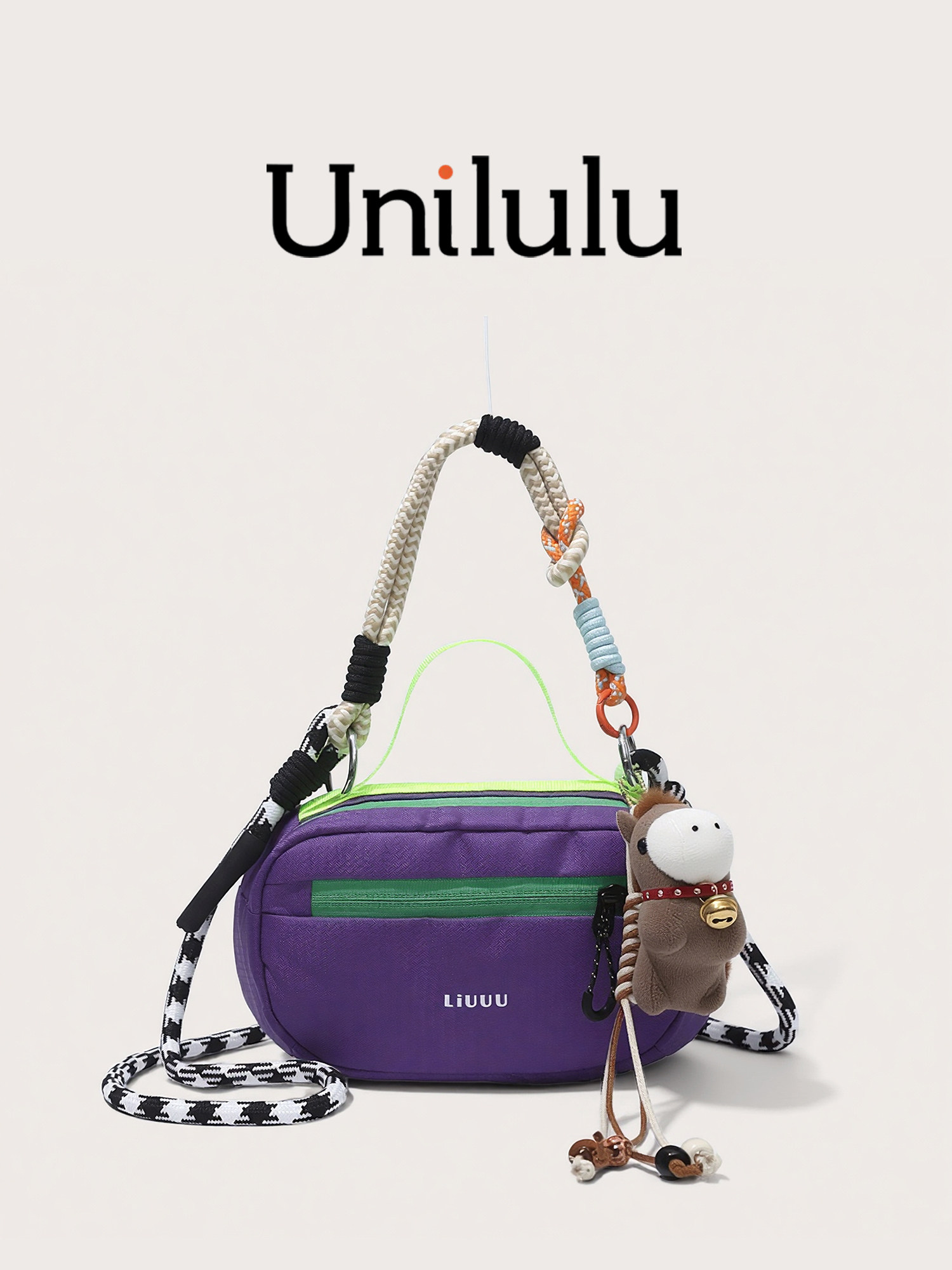 UNILULU多巴胺配色化妆包洗漱包便携女包单肩斜挎包潮流旅行包