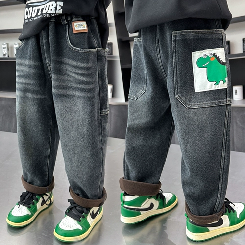 Джинсы для мальчиков, детские штаны, осенние