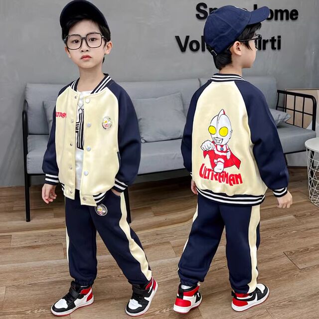 Ultraman Boys' Spring and Autumn Sports Suit 2026 New Children's Jacket Stylish Cool Boy Autumn Outfit Coat