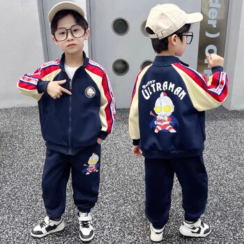 Ultraman Boys' Spring and Autumn Sports Suit 2026 New Children's Jacket Stylish Cool Boy Autumn Outfit Coat