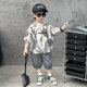 Hanfu boys summer shirt suit short-sleeved suit 2024 new handsome boy baby new style ຈີນ Tang suit ແບບຈີນ