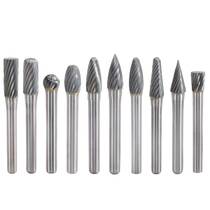 New carbide rotary file 6*8 set tungsten steel electric grinding head metal jade wood carving root carving polishing