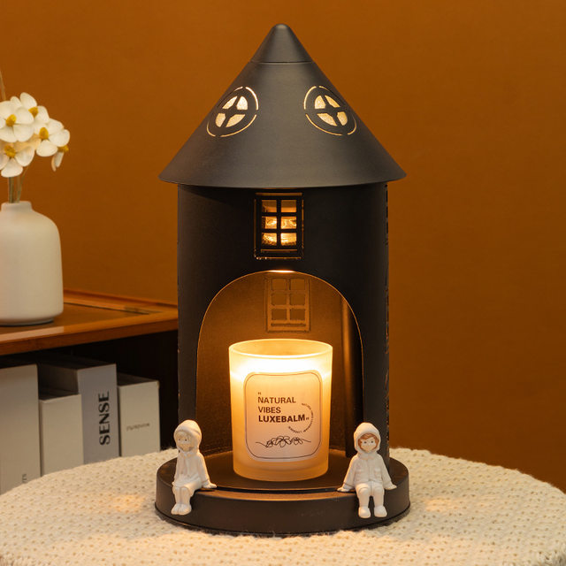 Pantheon Melting Wax Lamp Timed Cement Building Aromatherapy Lamp Bedroom Decorative Table Lamp Castle House Plaster Melting Candle Lamp