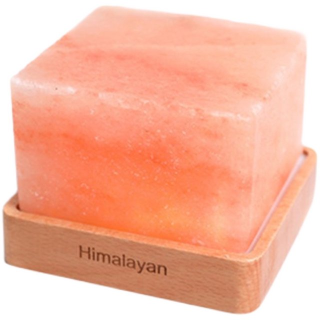 Himalayan Crystal Salt Lamp USB Rechargeable Square Sleep Aid Night Light Bedroom Office Decoration Feng Shui Table Lamp