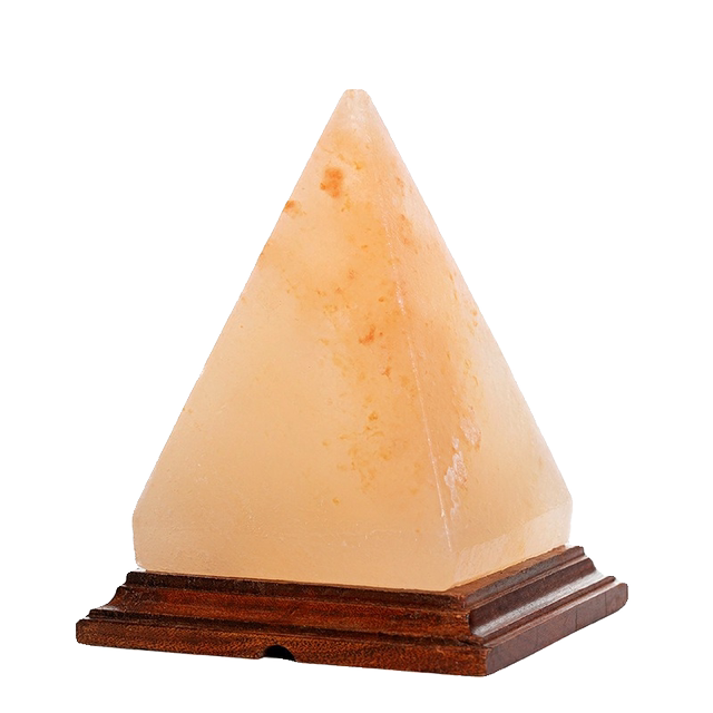Pyramid Salt Lamp Himalayan Natural Rock Night Light Decorative Ornament Feng Shui Lamp Everlasting Light Table Lamp Wealth-Attracting Lamp