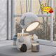Astronaut Aromatherapy Lamp Wax Melting Lamp 110V Timer Spaceman Candle Table Lamp Cute Cartoon Robot Candle Melting Lamp