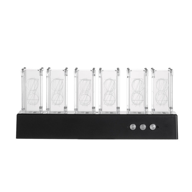 Rgb Pseudo-Nixie Tube Clock Creative Digital Internet-Famous Nixie Clock Desktop Ornament DIY Kit Alarm Clock