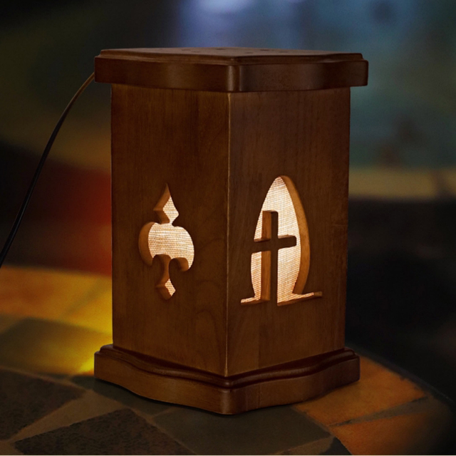 Cross-Shaped Solid Wood Aromatherapy Wax Melting Lamp with Timer, Bedroom Decorative Table Lamp, Flameless Candle Melting Lamp, Ambiance Night Light