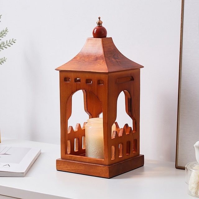 Nordic Solid Wood Aromatherapy Lamp, Wax Melting Lamp, Timed Fragrance Candle Melting Lamp, Japanese Simple Small Cabin Table Lamp, Candle Melting Lamp