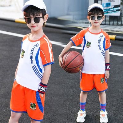 童装冰丝儿童夏季运动套装篮球服装男孩童夏