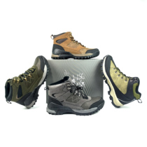 American REIGO Tail Single Spring Autumn Outdoor Genuine Leather Wear Wear High Help Anti Slip Splash Water Casual Hiking Mountaineering Shoes Man