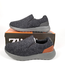 High-end Tailstock Wool Face Soft Bottom Autumn Winter Warm Shoes Casual Shallow Mouth Sloth A Foot Pedal Seniors Shoes Bodybuilding Shoes Mens Shoes Mens Shoes