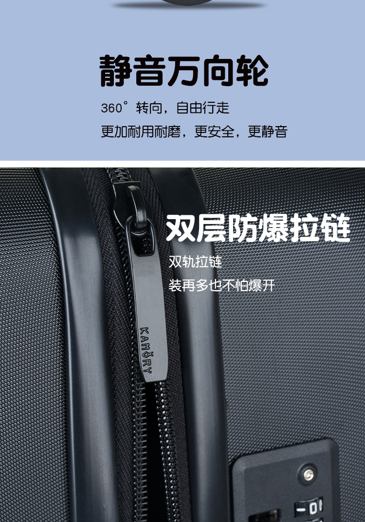 Kaimeiyuan phim hoạt hình dễ thương nữ sinh viên đại học xe đẩy phổ biến vali du lịch 24 20 inch trường hợp lên xe đẩy - Va li vali sunny
