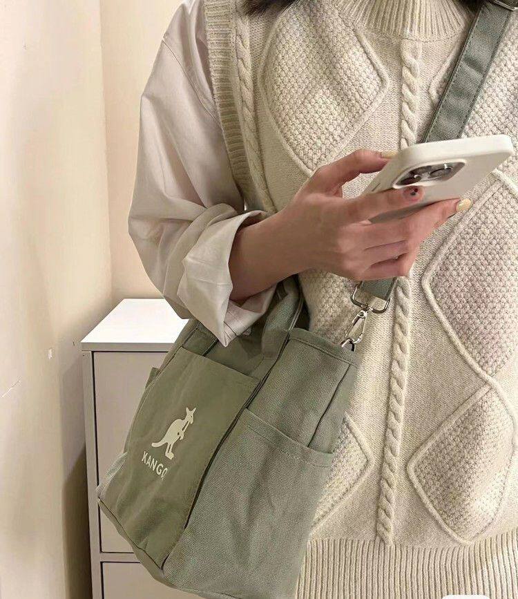 Мода холст kangol versatile large capacity canvas bag handbag tote bag OTHER