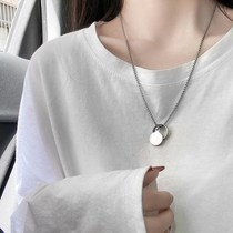 Wang Yibo the same style ring necklace with female temperament net red hip-hop lovers minimalist personality pendant not fading