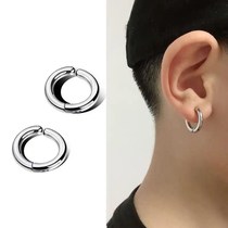 New Ear Clip Men Without Earrings Earrings Male Korean version Chaumen Masculinity Solid Circle Ear Bone Clips Ears with no earrings