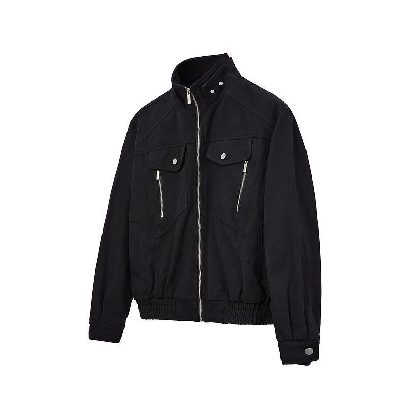 Monemade Popular Product, Mountain Python Jacket, American Deconstructed Cut, Harrington Workwear, Stand Collar, Short Style, All-Cotton Jacket