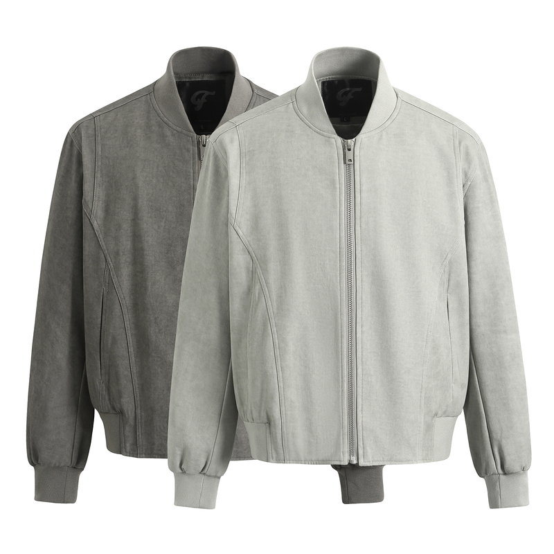 Gosnace/Gos Lime 2.0 Short Bomber Jacket for Men and Women, Casual Cleanfit Baseball Collar Jacket