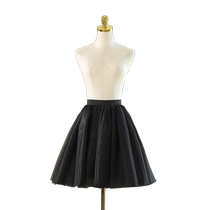 50cm bustle short Lolita Lolita daily mesh tutu skirt skirt with inner petticoat 4 layers black