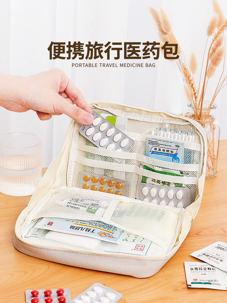 <!--医药包便携随身医疗急救药箱户外旅行药包宿舍应急药物药品收纳包-->