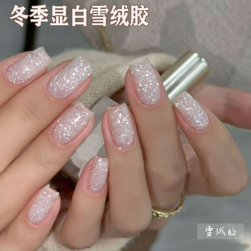 Internet Celebrity New Velvet Gel Nail Polish 2026 Summer Trendy Brightening Glitter Christmas Sequin Nail Art Special