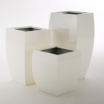 Outdoor flower Ware square stainless steel flowerpot combination large ground simple metal flower box indoor water-free Flower Bowl