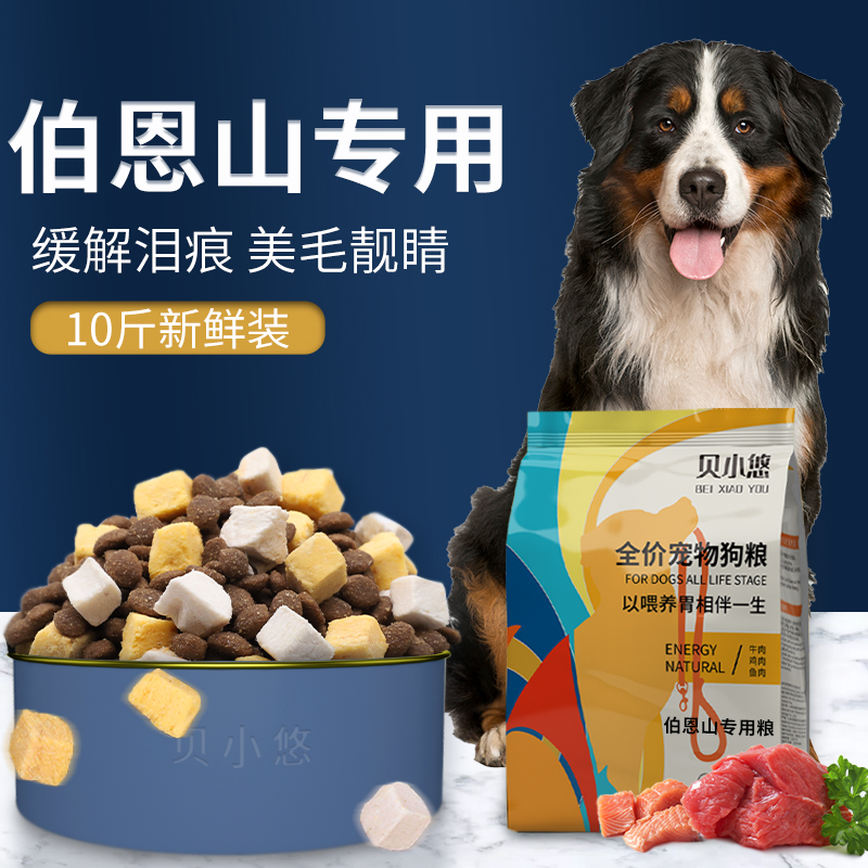 Bernese mountain special dog food puppies adult dog large dog dog food Bernese mountain dog special natural food freeze-dried 10 catties