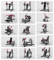 Hummer round tube fitness equipment Commercial full set of large shoulder back chest hip and leg strength equipment Fitness gym dedicated