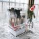 Internet celebrity desktop cosmetic storage box Nordic ins simple household storage rack makeup brush dustproof storage with cover